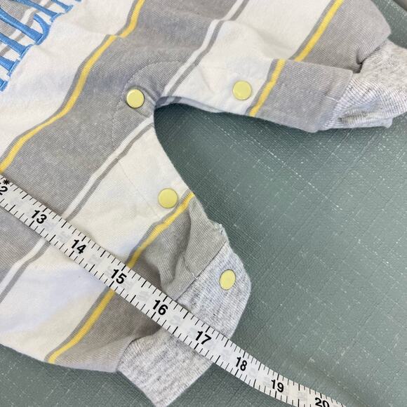 Vintage Doe Spun Striped Sailing Shortall Romper 3-6 Months - Picture 8 of 8